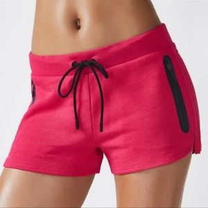 Fabletics Hot Pink Amara French Terry Shorts size large